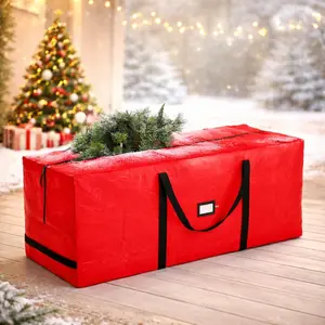 Christmas Tree Storage Bag for 7.5 Ft Artificial Tree Heavy Duty Waterproof Holiday Tree Storage Organizer with Zipper & Carry Handles, Dust & Moisture Protection
