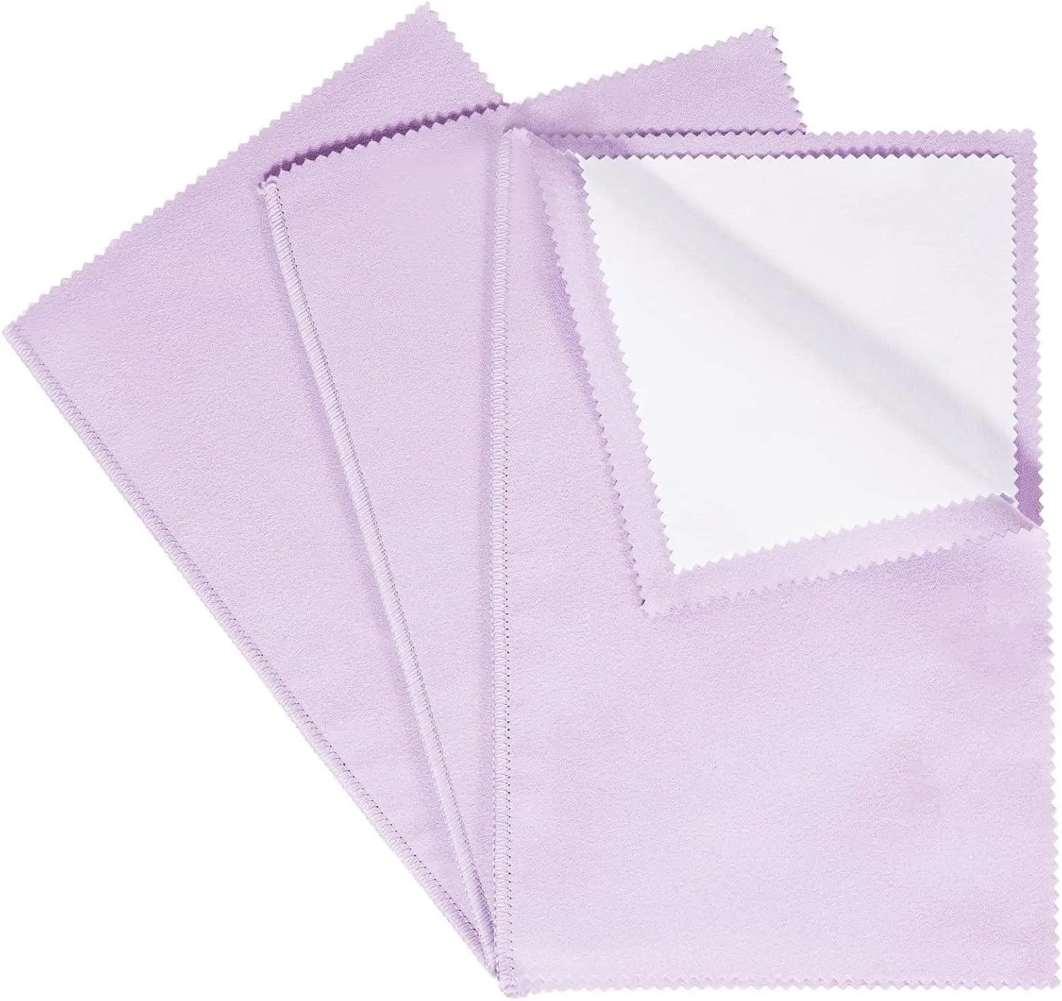 3 Pack Silver Polishing Cloth - Large 10" x 12" Purple Jewelry Cleaner for Gold, Sterling Silver, Platinum & Brass - Double Sided Tarnish Remover Wipes for Rings, Watches & Coins (Purple)