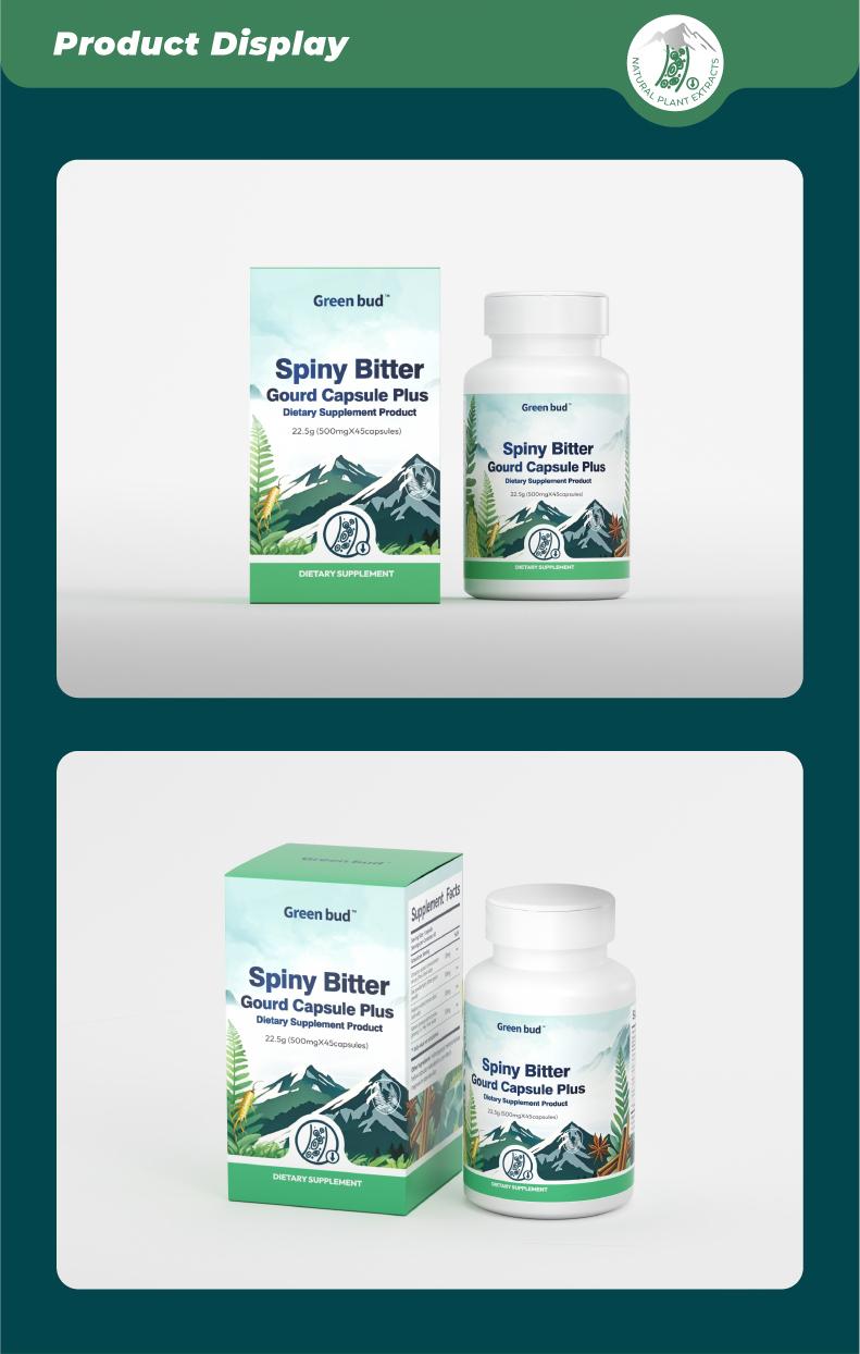 Spiny Bitter 1 Gourd Capsule Plus natural herbal bitter gourd extract, used for overall body balance care#Summervibes