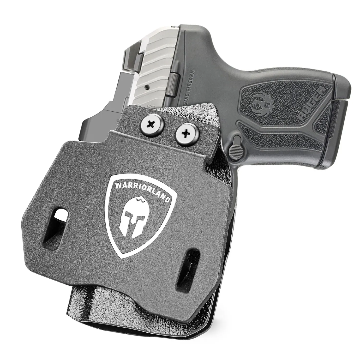 WARRIORLAND OWB Kydex Holster for Ruger LCP Max .380, Optics Cut Concealed Carry Holster with Adjustable Posi-Click Retention, Right Hand Draw, Fits 1.5"-1.75" Belt, Concealed Holster