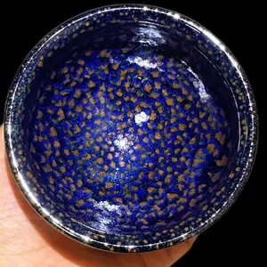 JianZhan-Chinese Handmade Ceramic Tea Cup-Blue Crystal Spot