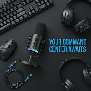 【YU7 RGB Dynamic Mic】USB/XLR Microphone for Phone & PC, Premium Audio for TikTok Live, Streaming, Gaming & Podcast