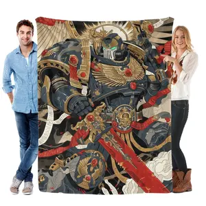 Warhammer 40K Space Marine Flannel Throw Blanket, Imperium of Man Ultra Soft Cozy Blanket for Sofa Bed Couch Office, All Season Lightweight Gaming Room Decor Blanket, Perfect Gift for Warhammer Fans, Birthday, Christmas, Thanksgiving, Halloween