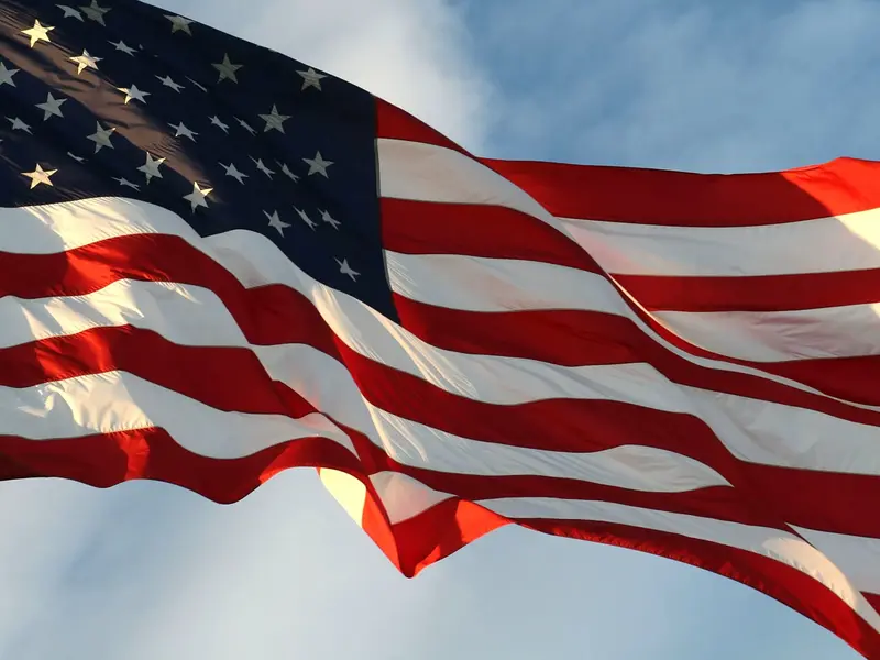 American Flag 3x5 FT Outdoor - USA Heavy duty Nylon US Flags with Embroidered Stars, Sewn Stripes, and Brass Grommets   Banners