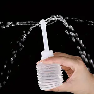 180Ml/6Oz Push Type Dispenser Hip Leak Proof Cleaning Bottle Pump Bottle - Travel Friendly Design, Hygienic, Suitable for Both Men And Women, Handheld Privacy Use, Privacy Cleaning Container, Transparent Visible Material, Personal Care Cleaning Pot