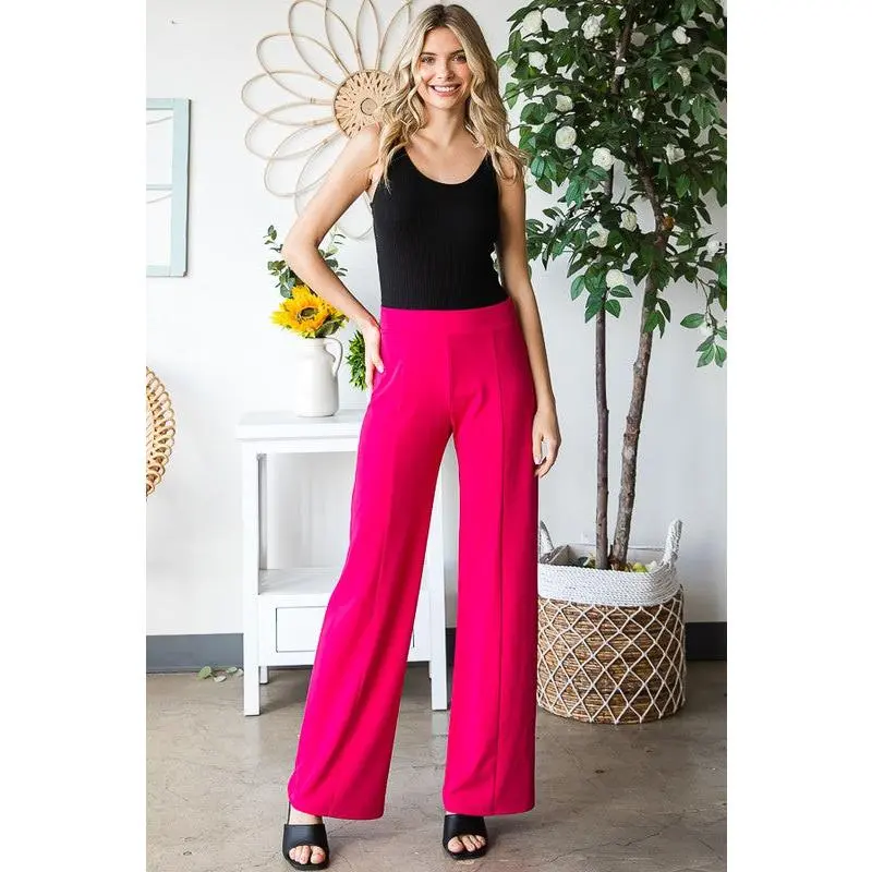 50% OFF! Code: HOLIDAY50 | Heimish Stretchy Slack Pants - Fuchsia