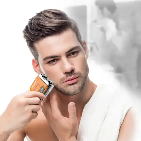 Portable Electric Mini Shaver for Men, Face Shaver, Cordless Shaver, Shaving Machine, Dual Head Magnetic Razor, Travel Gift Box Set, Ideal for Outdoor Use, Perfect Holiday Present, Shaving Products
