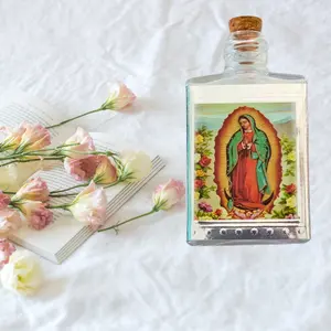 Guadalupe Virgen Holy Water Mini Bottle for Party and Baptism Favors - Gifts Minimalist