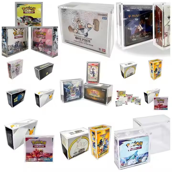Acrylic Trainer Box Display Case Elite Trainer Cases Card Game Pokemon ETB Cases Magnetic Lid Portable Suitable for a variety of anime collections