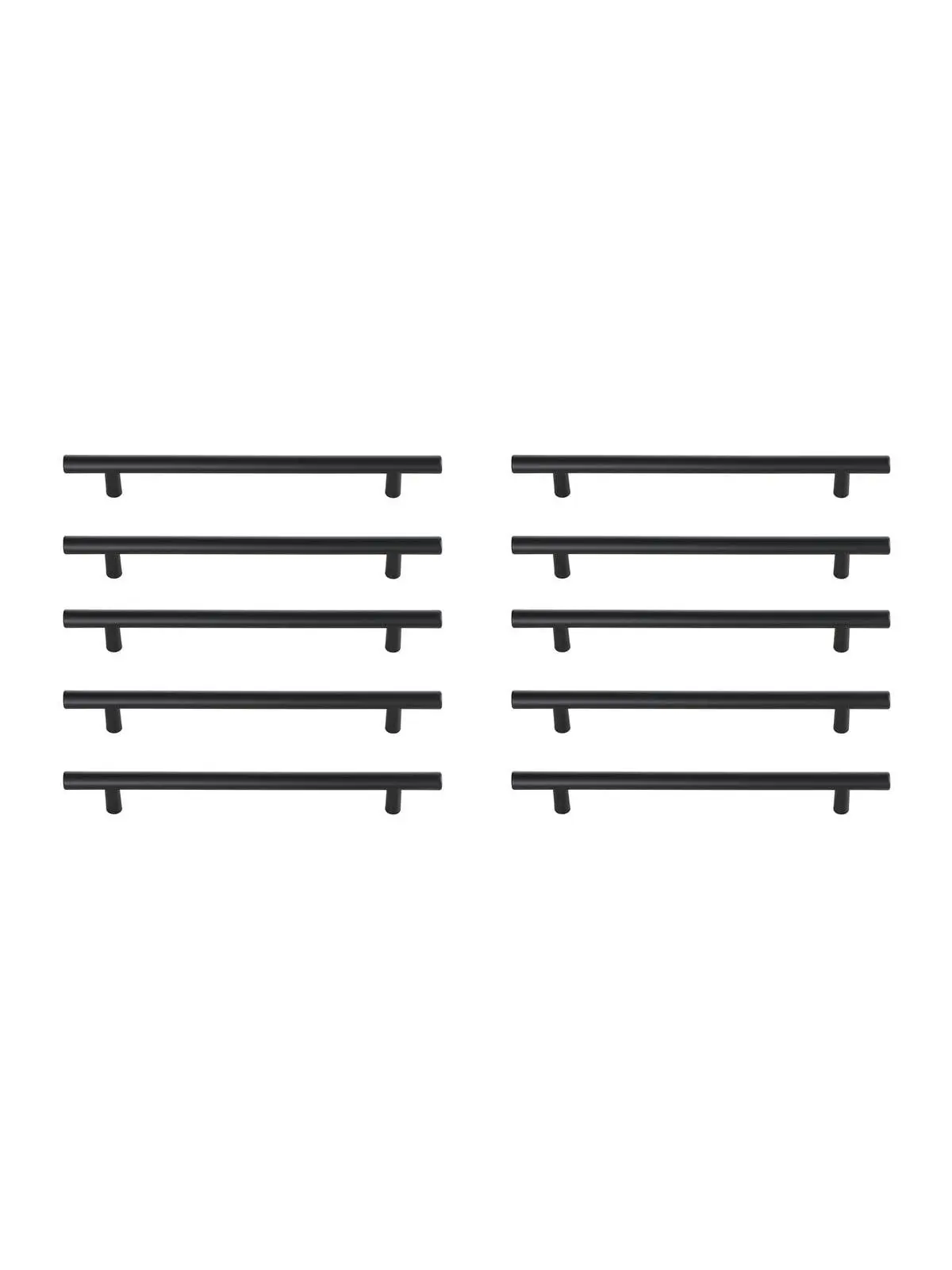 Elegant Decor Quinn Zinc Alloy Door Hardware, 7.56 in. Center-to-Center Cabinet Pulls & Knobs for Cabinets, Matte Black PL400-7-MB-10PK (Pack of 10)