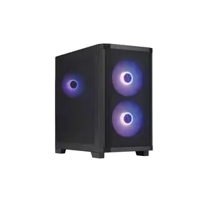 Rosewill FBM-X3 Black Micro ATX Mid Tower Case - Full Mesh Panel, High Airflow Design, 3x PWM ARGB Fans, Pre-Installed 650W 80+ Gold PSU