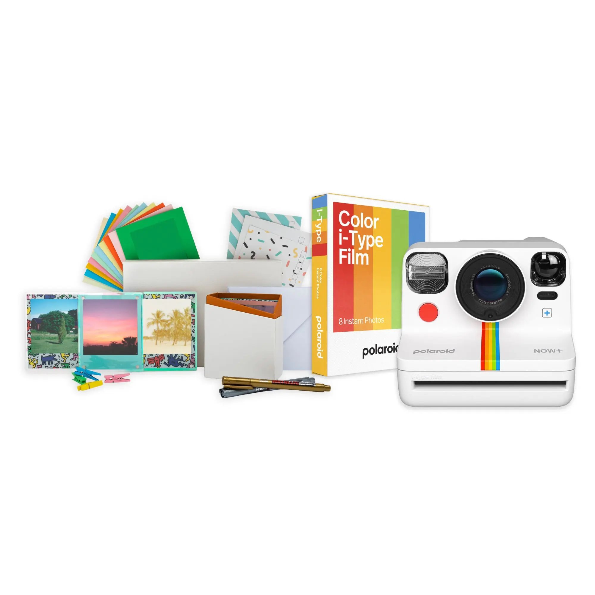 Polaroid NOW+ Instant Camera Generation 2 (White) w/Film Kit & Color Instant Film Bundle