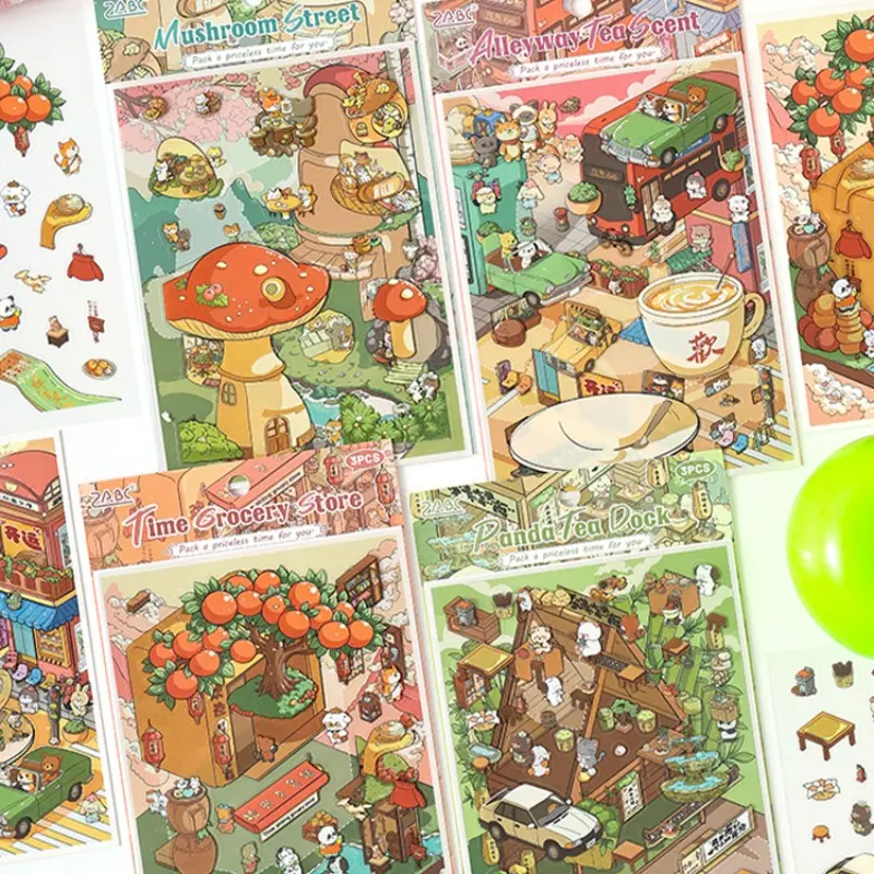 Memory Memoir Series Scene Stickers, Creative Scrapbooking Decorative Stickers for Personalization, DIY Crafts and Journaling, Scrapbook Material