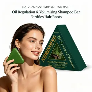 Buy 1 Get 1 Free: Triangle shampoo bar paired with multi-flower mint herbal solid hair care