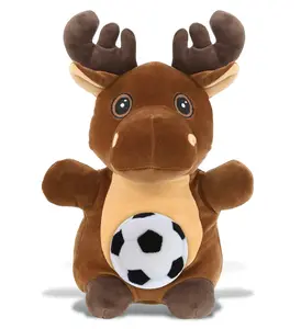 SNUG-MOOSHIES PLUSH - STANDING MOOSE with Soccer Plush