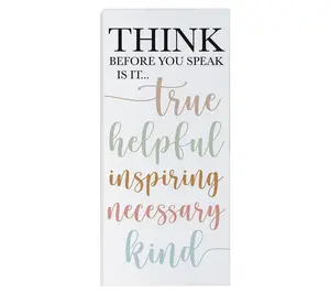 Sincere Surroundings 12" Think Before Speak Inspire Board