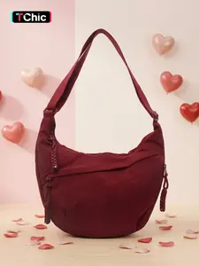 Nylon Crescent Crossbody Bag for Women Men Lightweight Waterproof Hobo Shoulder Tote Multi-pocket Travel Purse Corduroy Retro Slouchy Dumpling Bag Fashionable Shoulder Bag