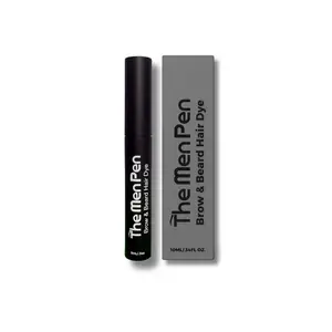 The Men Pen Eyebrow & Beard Dye Natural Long-Lasting Touch-Up Color for Hair with Precision Applicator & Built-In Brush