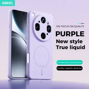 Oppo Find X9 Pro Magnetic Case, Skin-Like Magnetized Shell, Fashionable Drop-Proof Durable Phone Cover, Maroon Color