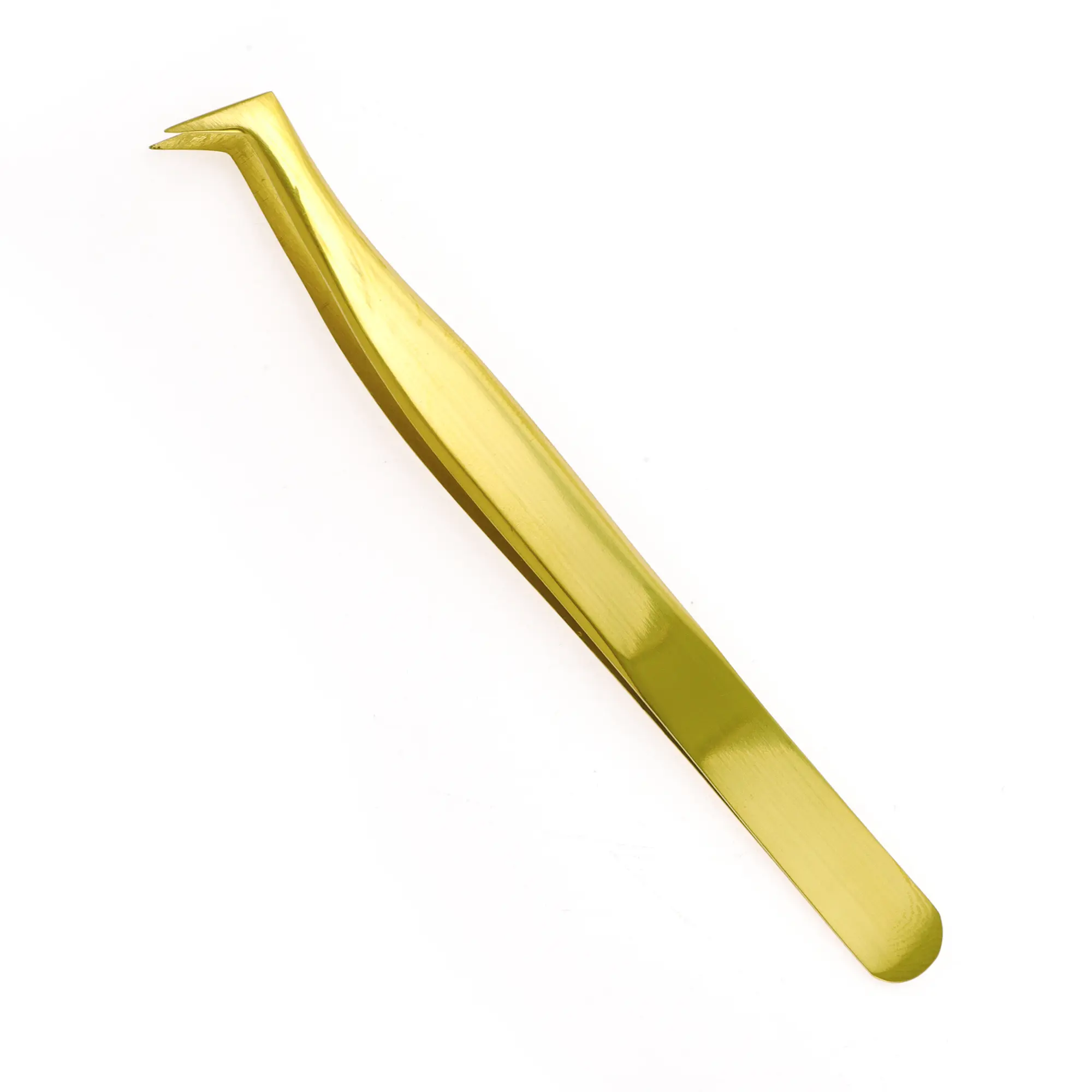 VOCOSTE Women's Seven-character Eyelash Extension Tweezers for Vacation Gold Tone