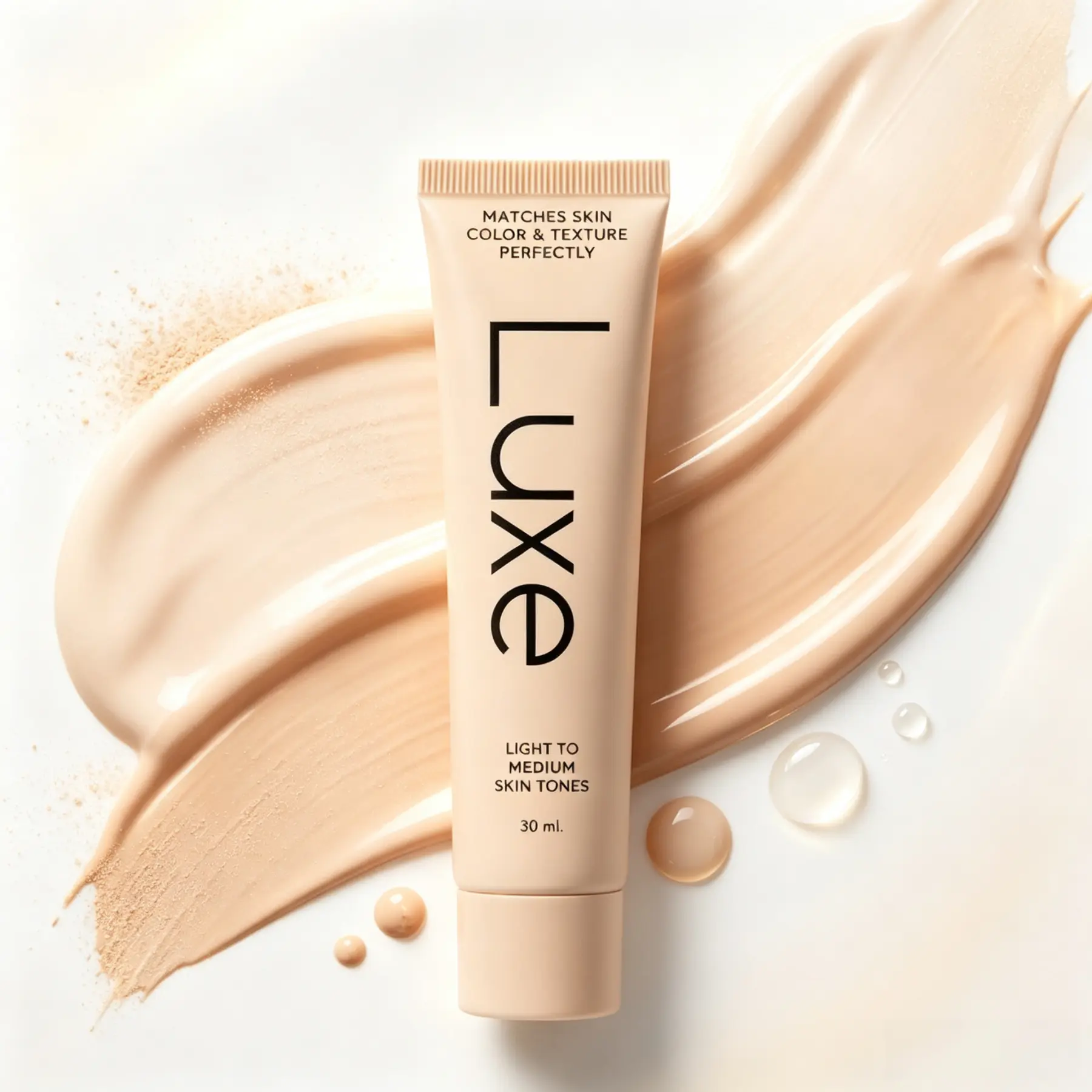 Women's LUXE Color-Changing Foundation, Auto-Matches Skin Tone, Buildable Light-to-Medium/Medium-to-Deep Coverage, 12-Hour Long Wear, Natural Dewy Finish