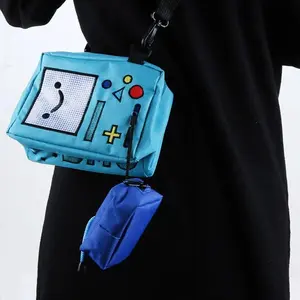 BMO Crossbody Bag, Popular 3D Robot Shoulder Bag with adjustable straps,  Trendy Waist Bag, Kawaii Mobile & Coin Bag Quirky Small Monster Design