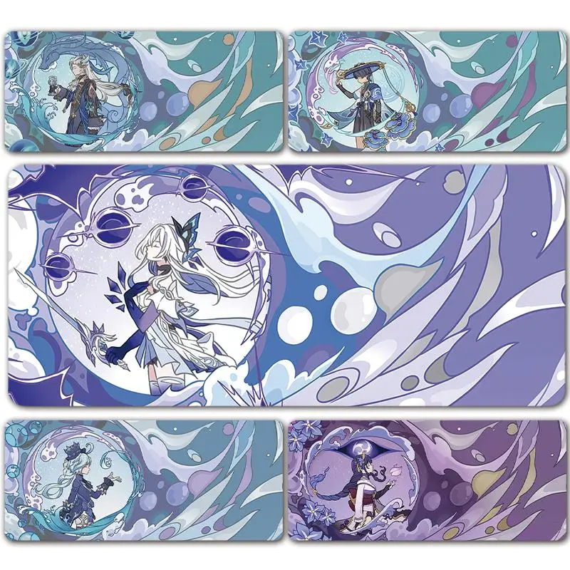 Skirk Furina Neuvillette Wanderer Raiden Mavuika Mouse Pad For Genshin Impact Anime Gaming Desk Mat Large Mousepad XXL Carpet