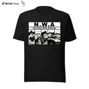 [100% Cotton] NWA T-Shirt, Nortenos With Attitude, Hip Hop Streetwear Style, NWA Merch Tour Golf Gift T-Shirt For Men And Women