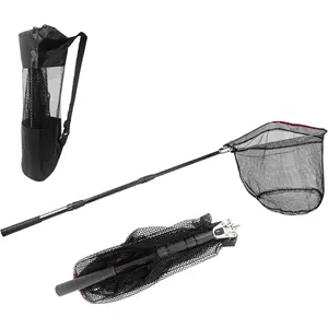 Fishing Net with Handle with Storage Bag,Portable Telescopic Fishing Net Telescoping Handle,Fish Net,Fishing Nets,Extend to 40-63 Inches for Kids Men Women