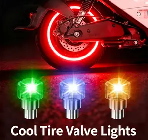 LED wheel light Waterproof Luminous Car Tire Valve Caps Vibration-Sensitive LED Tire Valve Cap-bicycle car motorcycle tire led,summervibes