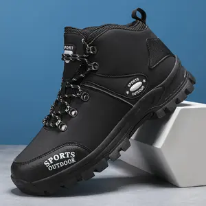 Men's Heavy-Duty All-Terrain Hiking Shoes - Low-Top Backpacking Boots with Reinforced Stitching, Cushioned Midsole & Non-Slip Rubber Outsole, EVA Cushioned Insole, All-Season Trekking Shoes for Mountain Climbing, Trail Running,