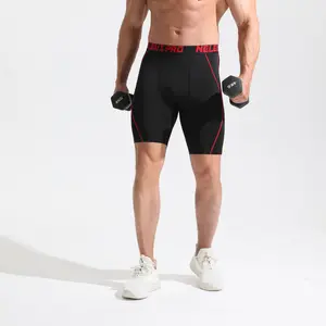NELEUS Men’s 3 Pack Mid-Thigh Compression Shorts, Training Underwear with Contrast Stitching
