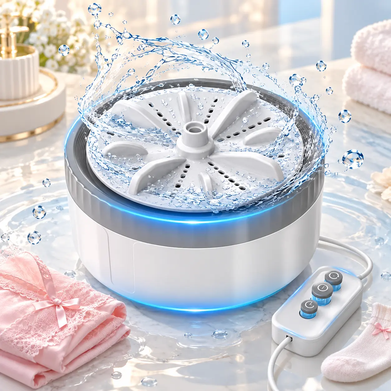 Portable Washing Turbine Machine| For Clothes & Dishes, Travel, Dorms, RVs