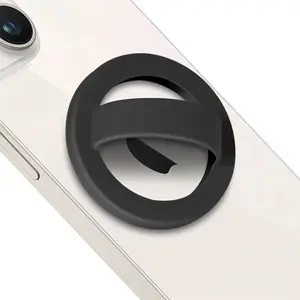 Universal Magnetic Silicone Soft Finger Strap Phone Ring Holder for Magsafe iPhone 17 16 15 14 13 12 Stand Support Mac Safe Loop Grip Bracket Cellphone Holder Universal Smartphone Holder