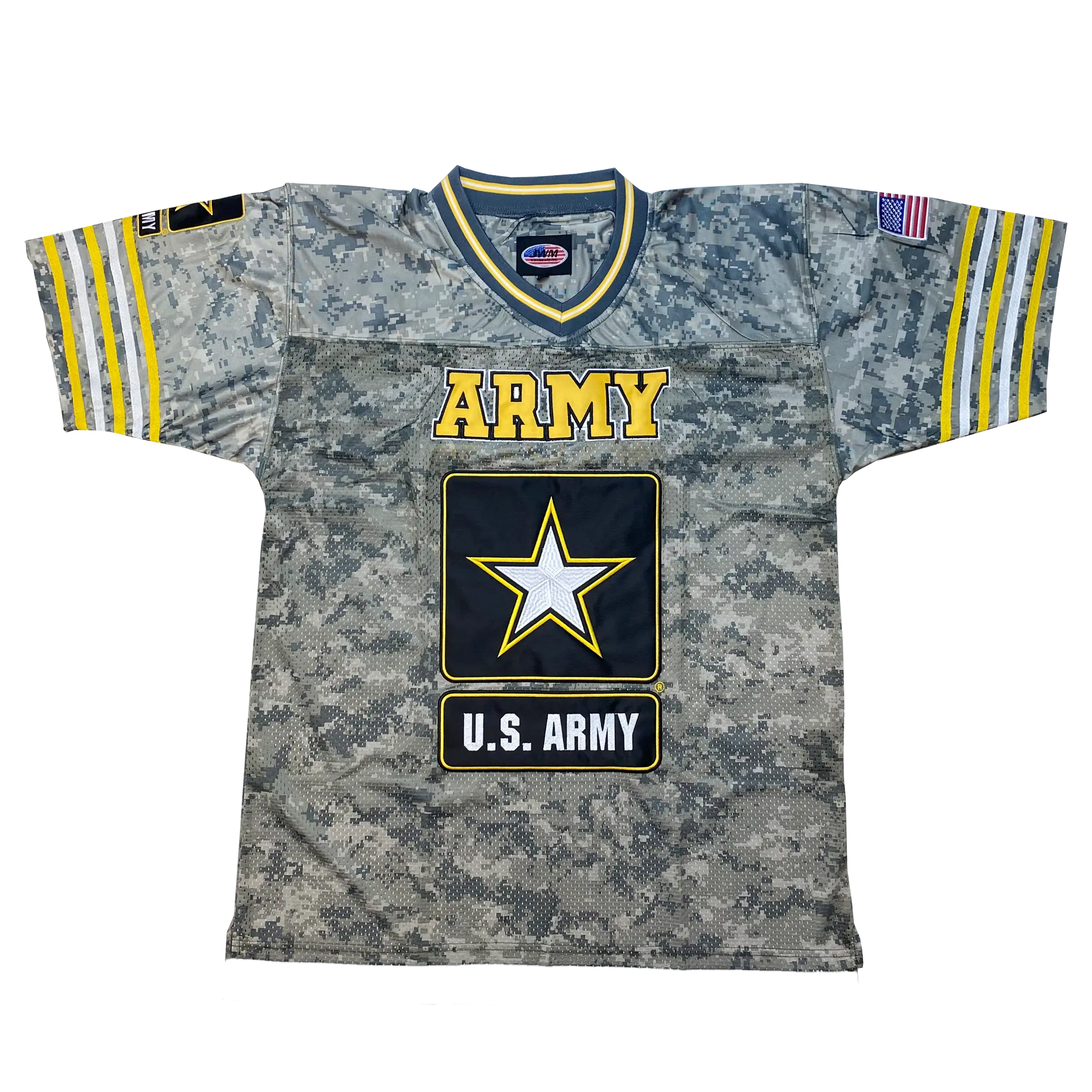 US Army Digital Camo Embroidered Football Jersey