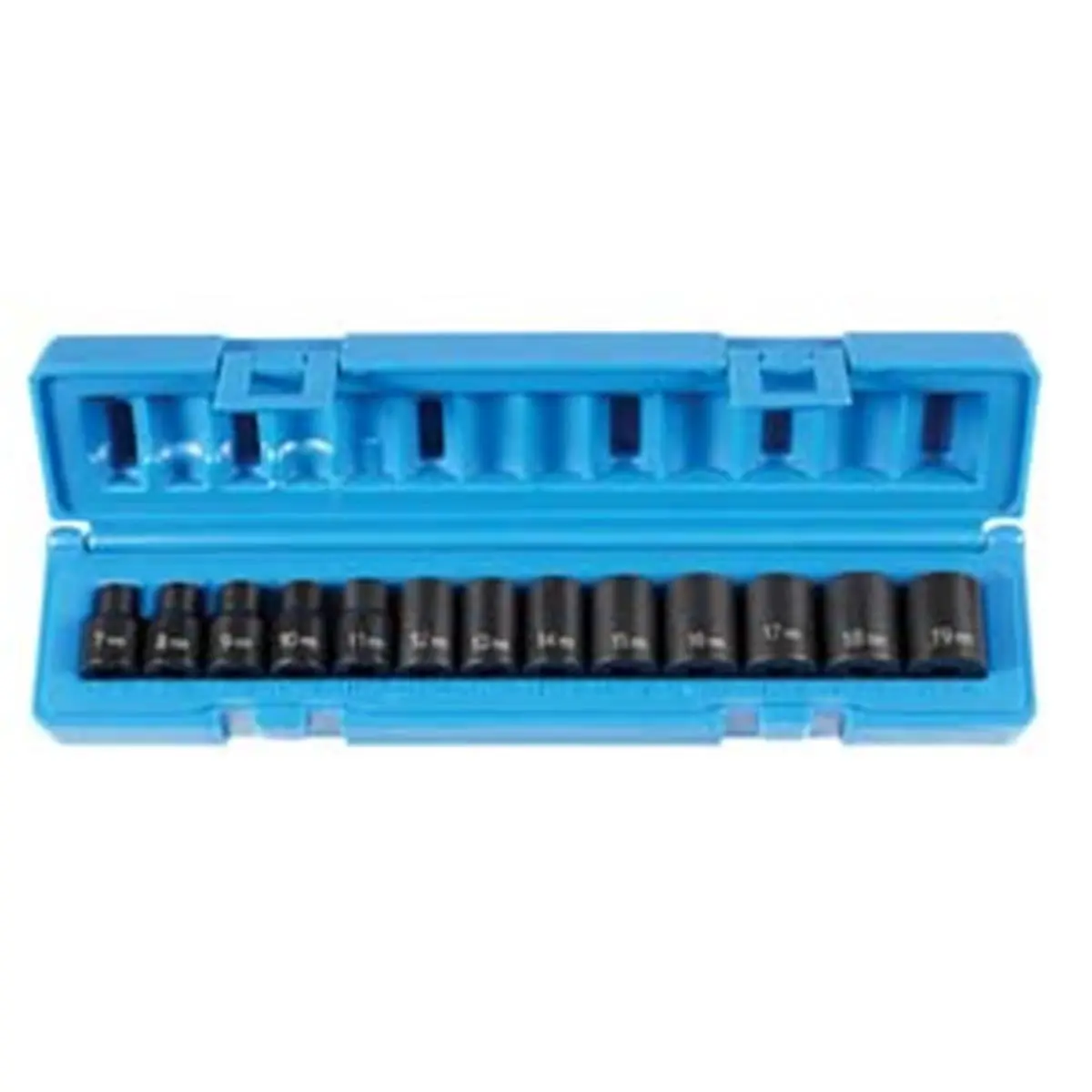 212 MAIN Impact Sockets Set, 13-Piece 3/8-Inch Drive Professional 6-Point Standard Metric (7-19mm), Heat-Treated Chrome-Molybdenum Steel with Storage Case