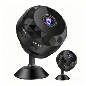 2pcs Magnetic Portable Indoor WiFi Camera, Wireless Home Security Surveillance, Wide Angle Motion Sensor Remote Monitor