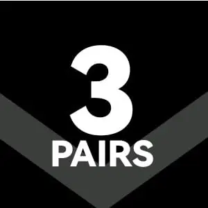 (3 Pairs) Black With Slate Gray【XS Upgra