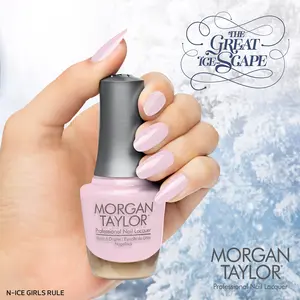 Morgan Taylor N-ice Girls Rule, Professional Lacquer, Vibrant, Chip-Resistant, Fast-Drying, Long-Lasting, High-Shine, Perfect for Manicures & Pedicure, 15mL.