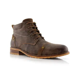 Ferro Aldo Colin classic cap-toe work boots, in Chestnut, Men's Size 6.5 - 13
