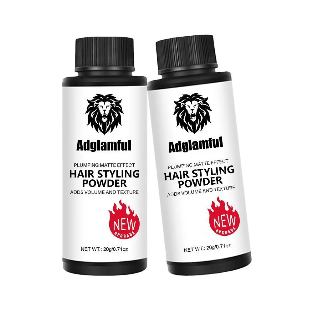 Adglamful Men's Hair Styling Powder - Lightweight, Oil-Control Powder Products with Root Boosting, Fluffy Texture, Matte Finish, and Long-Lasting Full-Body Hold, Haircare, Powder Pack