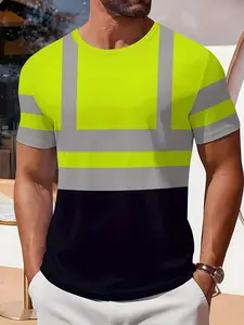 Men's Fashion Streetwear 3D Printed Casual Crew Neck T-Shirt Menswear