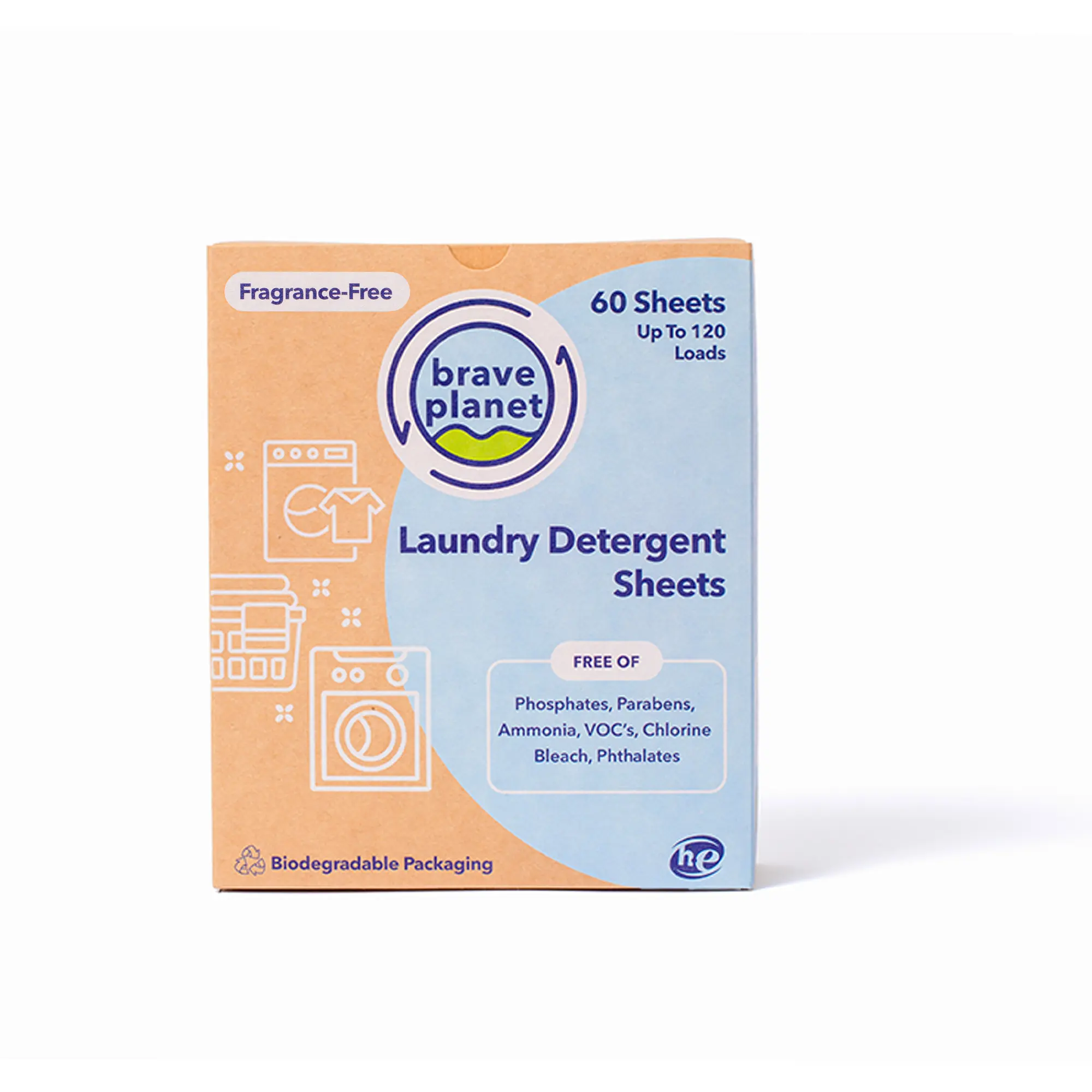 Brave Planet Laundry Detergent Sheets Fragrance Free