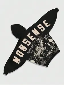 Men's Gothic Clothing 999 Japanese Batwing Sleeve Long Sleeves Graphic Hoodie, Halloween Costume, Casual Fashion, Comfortable and Stylish