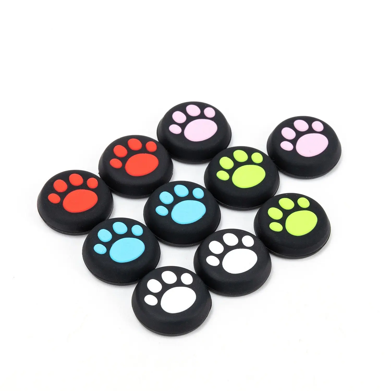 10pcs Universal Cat Paw Joystick Cap, Fits Ps4/ps5/xbox360/series/x/one Controllers, Cute Durable Anti-Slip Dustproof Design