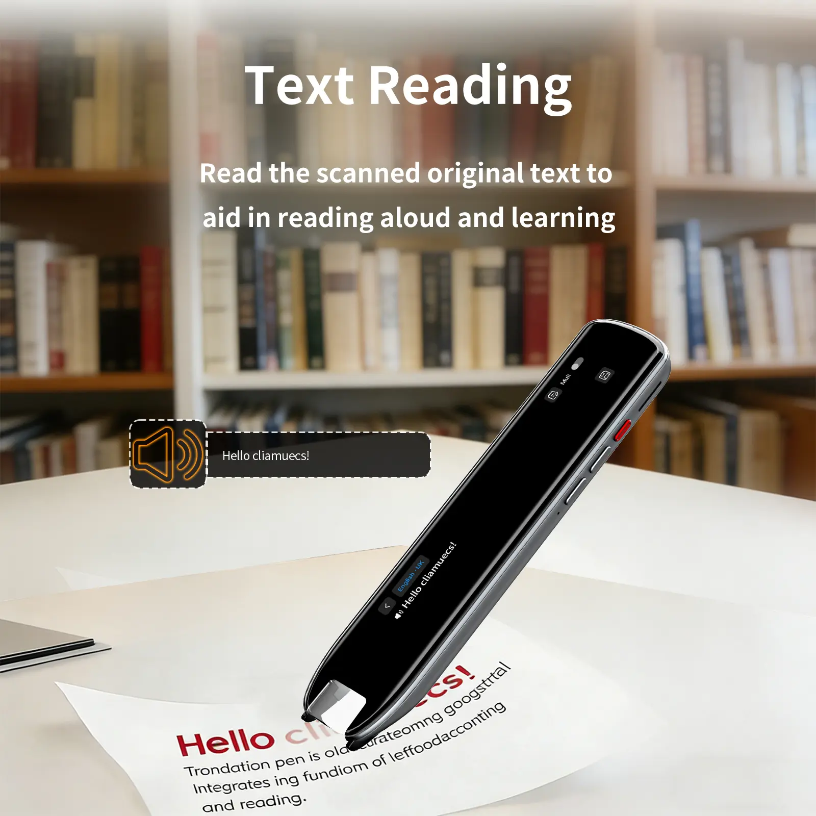 Smart AI Reading Pen & Pen Scanner | Translator Pen for Dyslexia, Students & Professionals - Compatible with Mac, Windows, iOS & Android