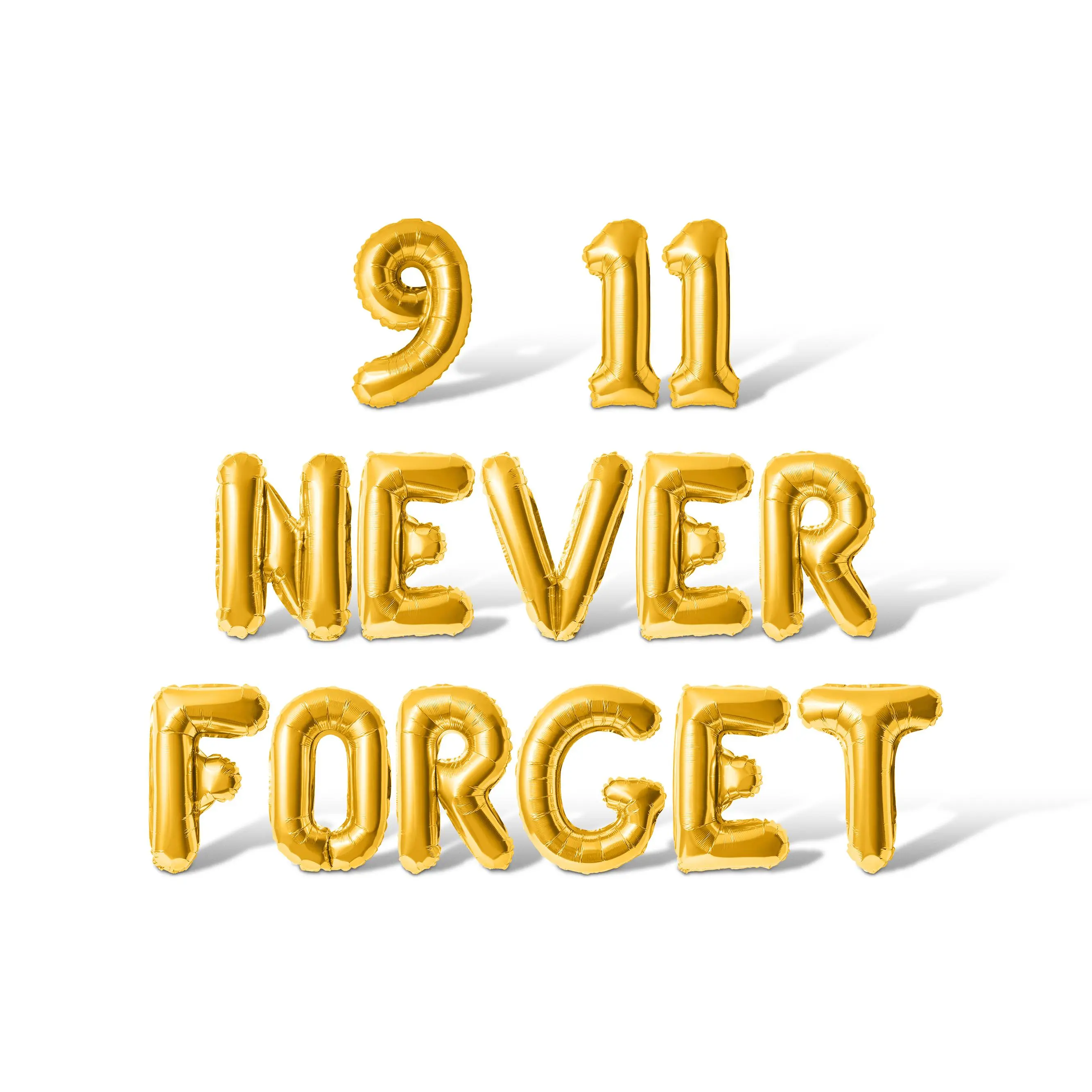 Letter Balloons - 9 11 NEVER FORGET 16" Inch Alphabet Letters Foil Mylar Balloon September 11th Party Banner