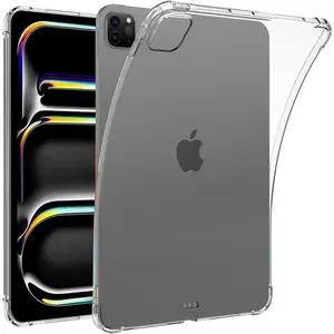 for iPad Pro 13 M4 Case, Ultra Clear Soft Flexible Transparent TPU  Bumper  Cover Shell for iPad Pro 13 M4(2024), Clear