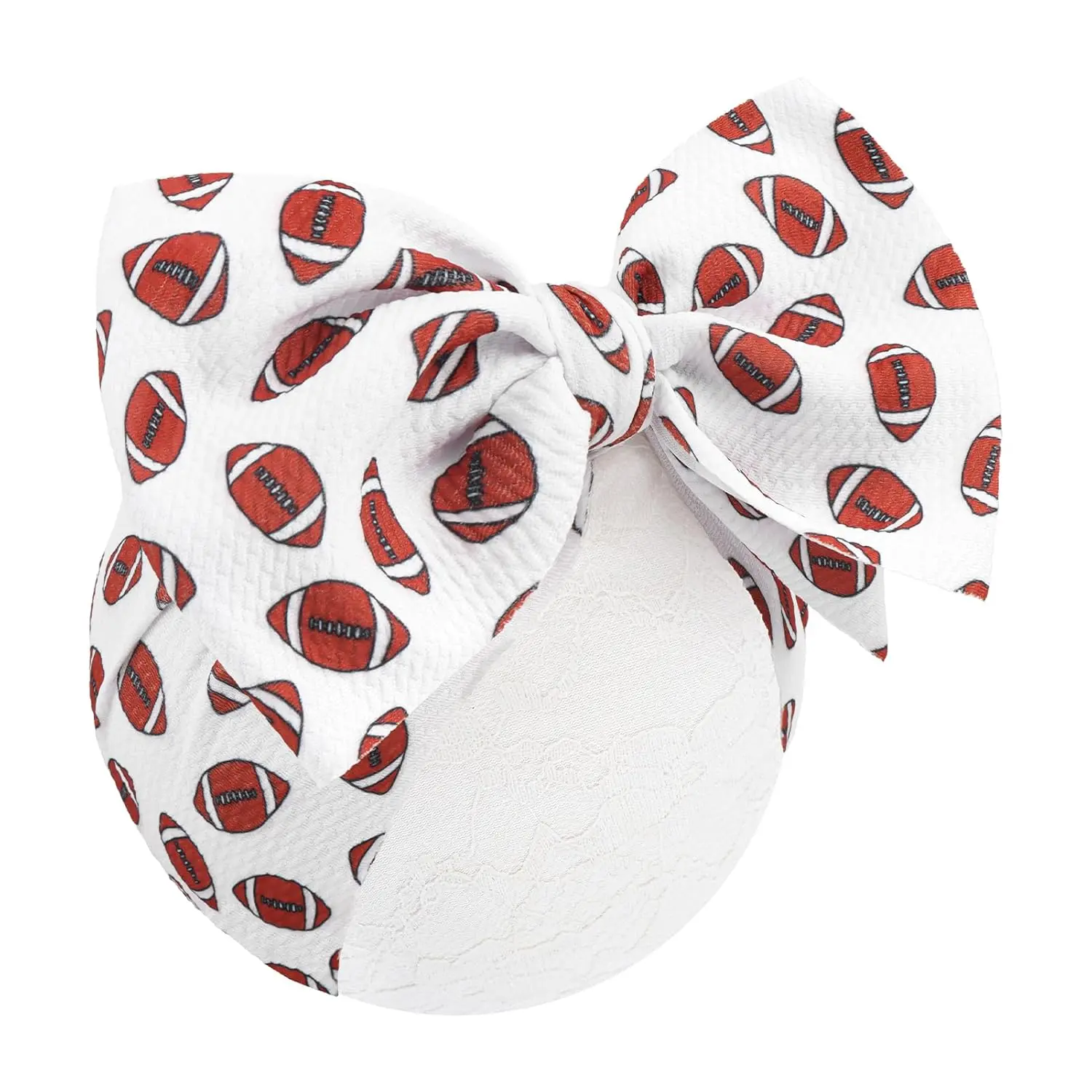 KF5-HBA027 Baby Girls Headbands Football Sports Printed Bow Wide Headbands Basketball Handmade Hairbands Game Day Sports Hair Accessories Gift for Football Newborn Infant Toddlers Kids