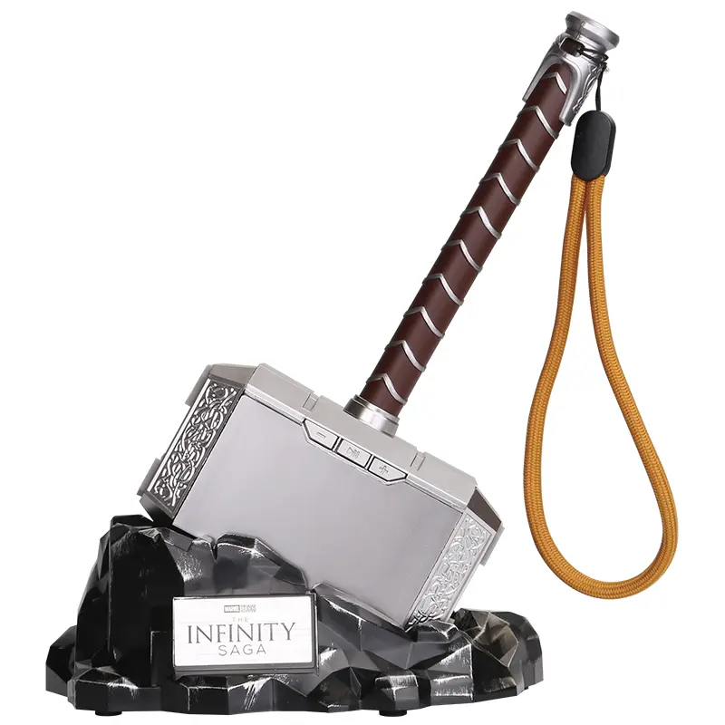 Hasbro Collectible Mjolnir Model Figurine - Bluetooth Audio Speaker, EDC Pressure-Relief Tool, Multi-Functional Creative Gift for Collectors